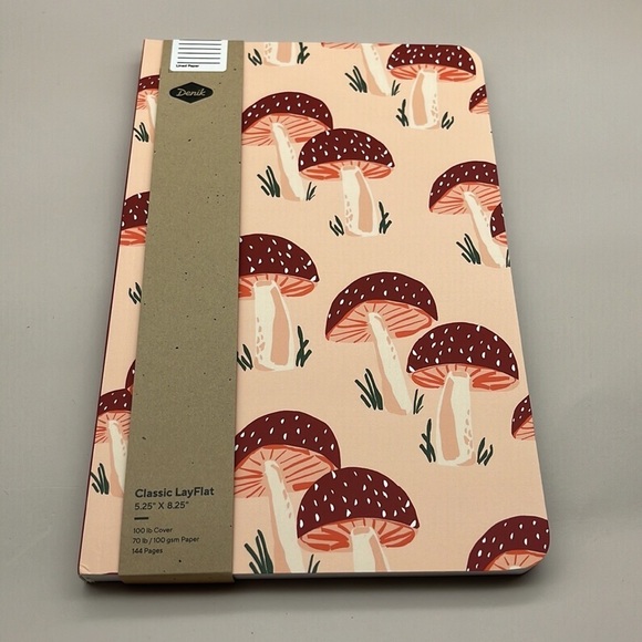 Denik Peach Mushrooms Classic Layflat Lined Notebook, NWOT, For Bundles Only - Picture 6 of 8